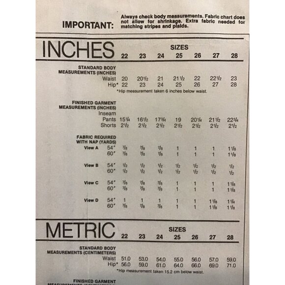 Childrens Pull On Pants and Shorts Pattern Stretch and Sew 874 UNCUT - Picture 3 of 6